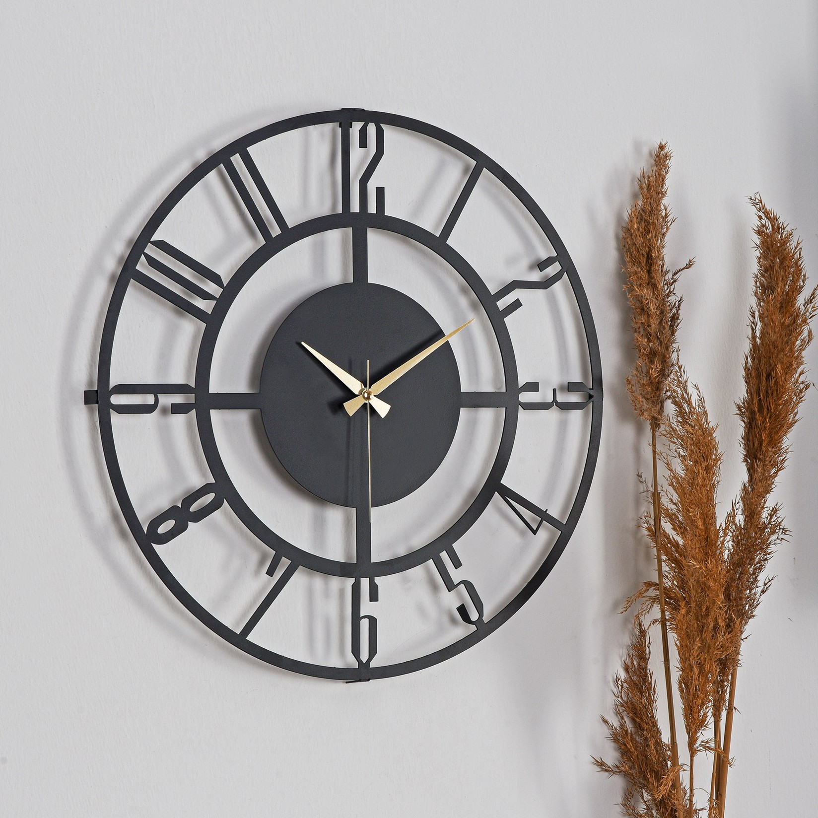 Zidni sat Wallity 50cm crni