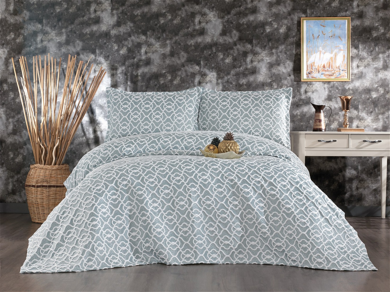 L'essentiel Maison Posteljina za francuski krevet sive boje