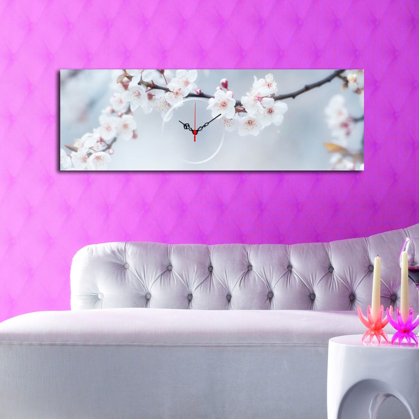 Zidni sat Wallity 30x90cm Šareni