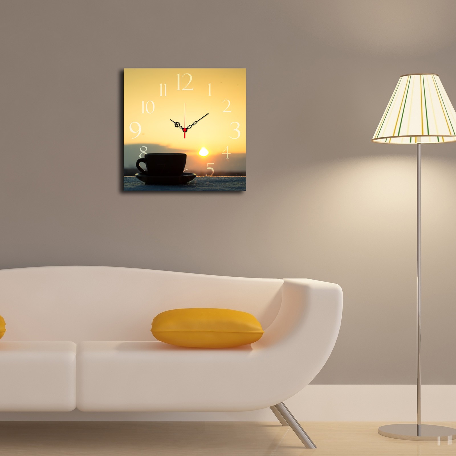 Zidni sat od MDF-a Wallity 40x40cm, šareni