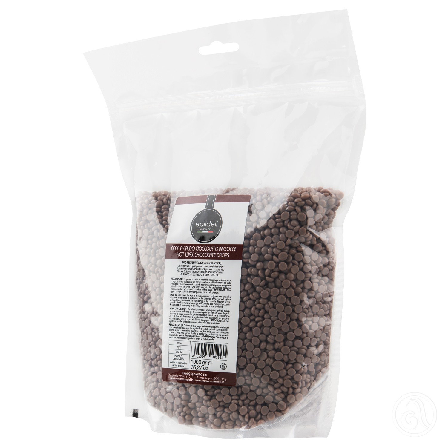 EMMECI Vosak za toplu depilaciju Epildeli Čokolada - 1000g