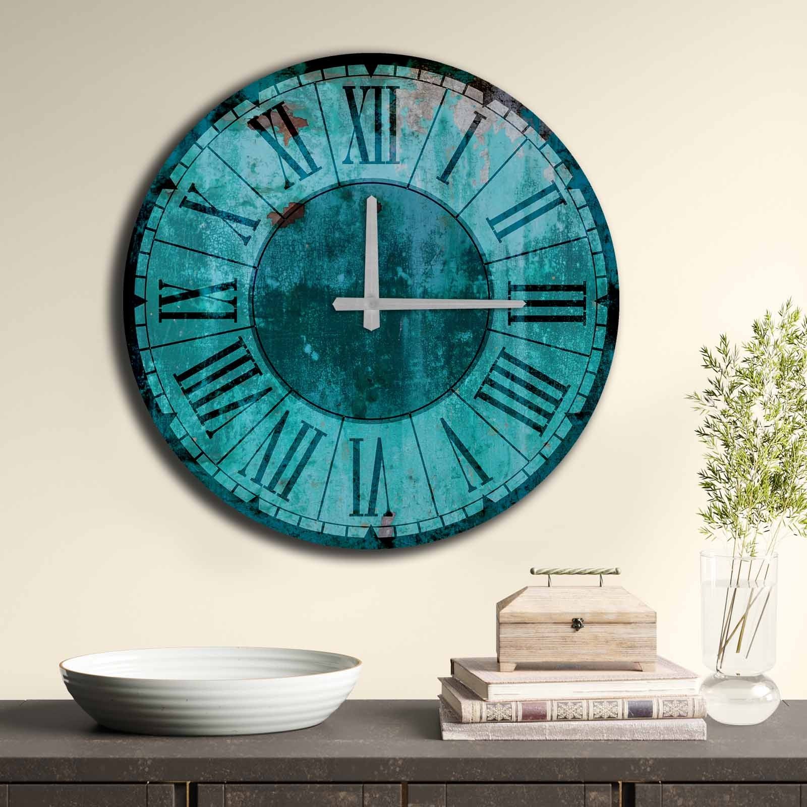 Zidni sat Wallity MDF 50cm šareni