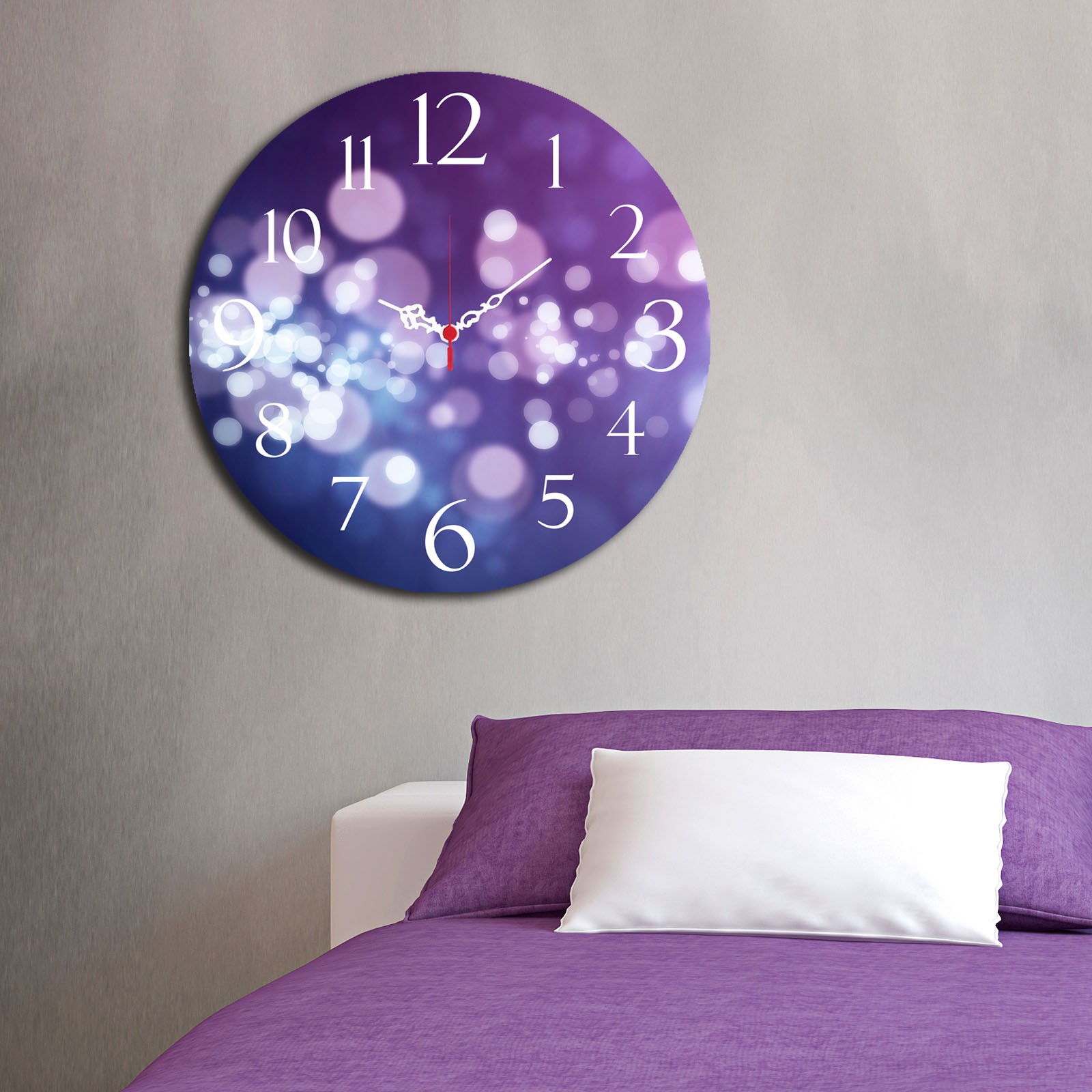 Zidni sat Wallity MDF 40cm šareni