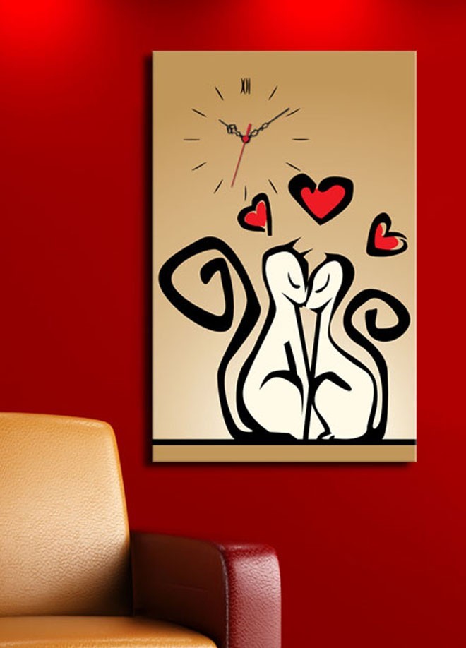 Zidni sat Wallity 45x70cm Šareni