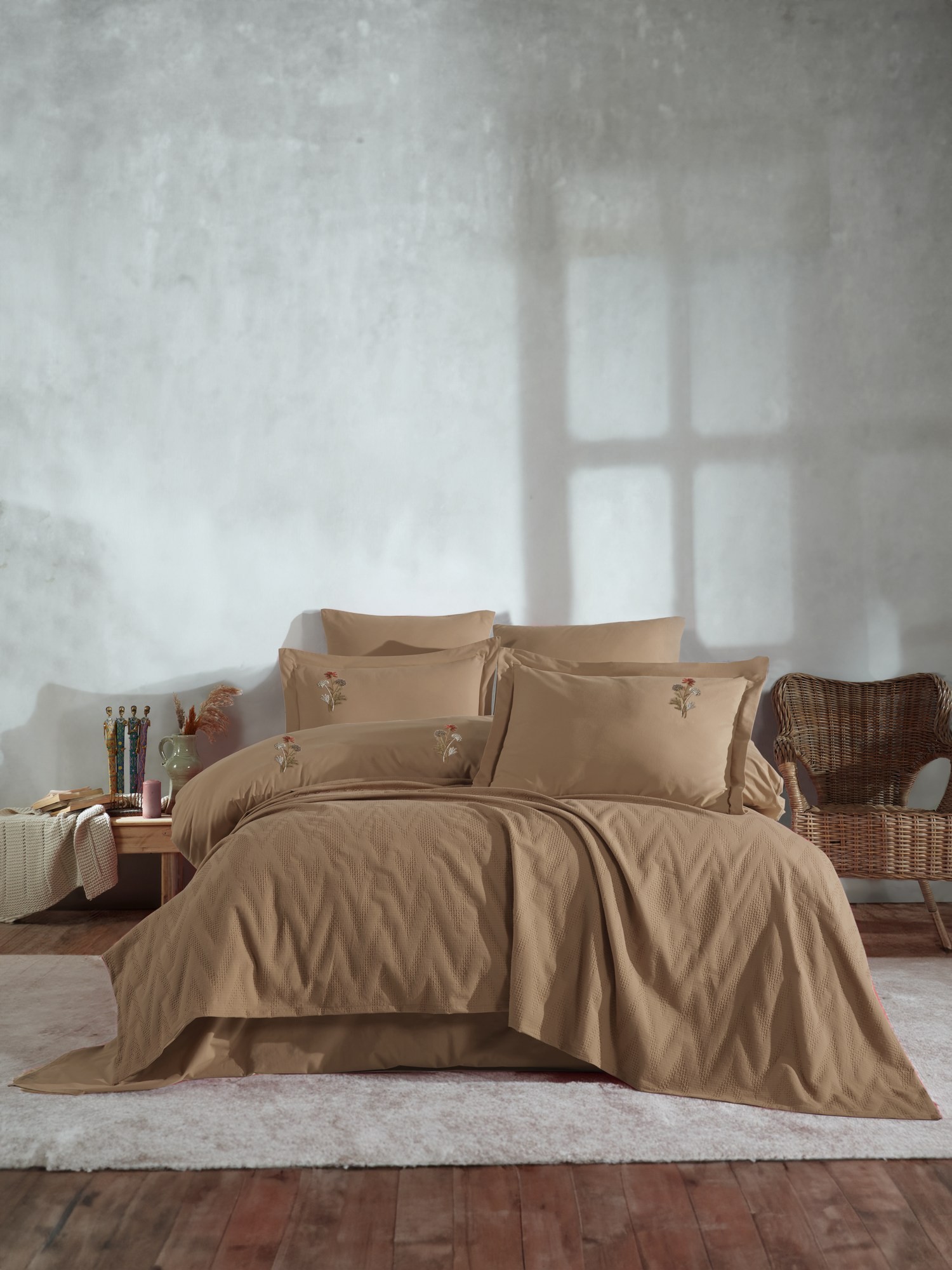 L'essentiel Maison set posteljine za francuski krevet, kaki