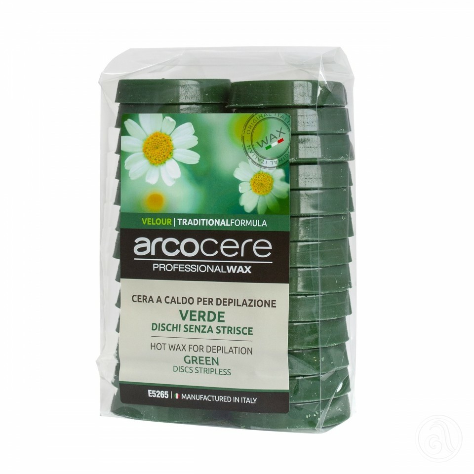 ARCO Vosak za toplu depilaciju u diskovima Velour Green - 1000ml
