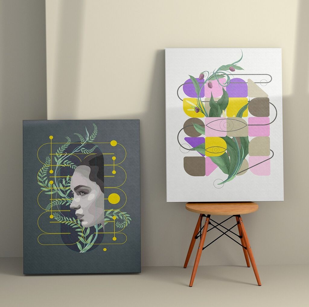 Wallity Zidna dekoracija 2KNV4290, 70 x 100cm, 2 komada