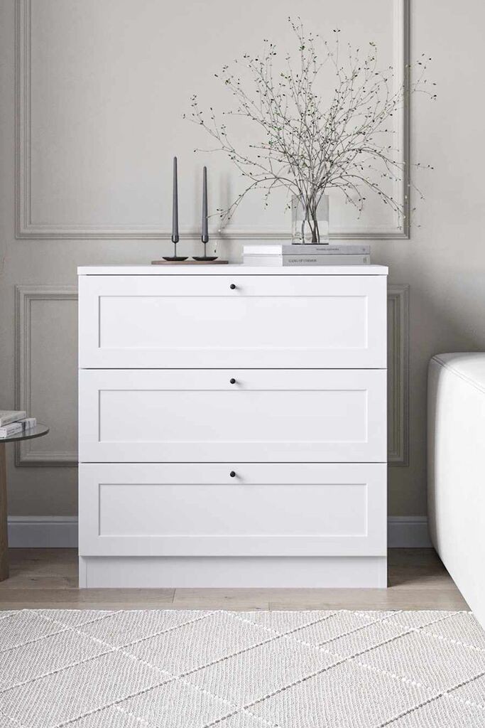 Hanah Home komoda Terra, 75 x 77 x 42 cm, bijela