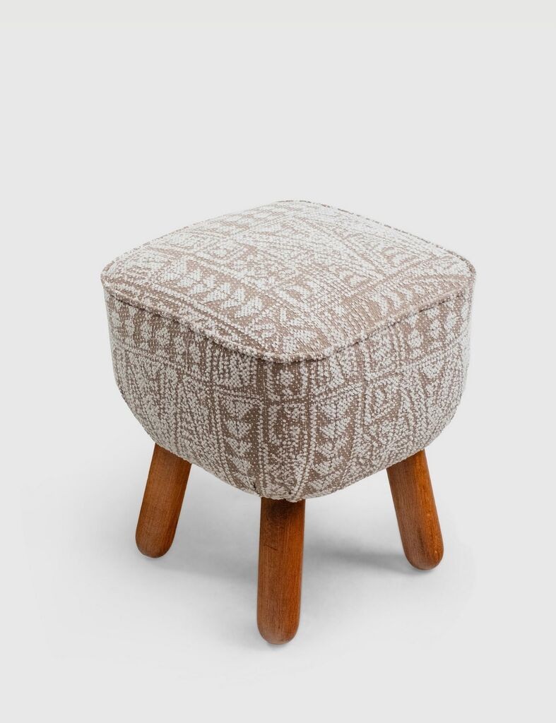 Atelier del Sofa Tabure Mitologija Etničko, 40 x 45 x 40 cm, Bež