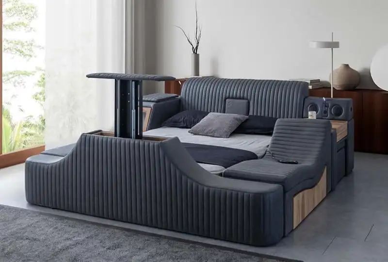 Hanah Home Sunshine Smart podloga za krevet, 250 x 100 x 290 cm, crna