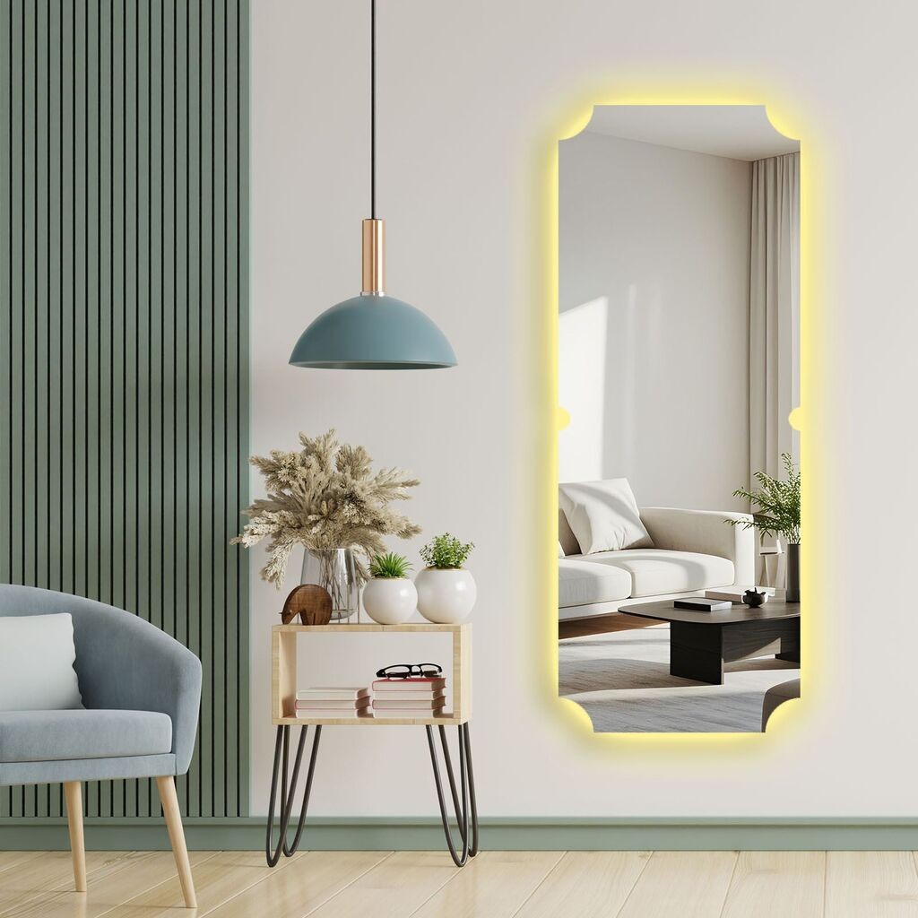 Hanah Home Ogledalo sa LED rasvjetom Ledayna-007, 52 x 135 cm, Šareno