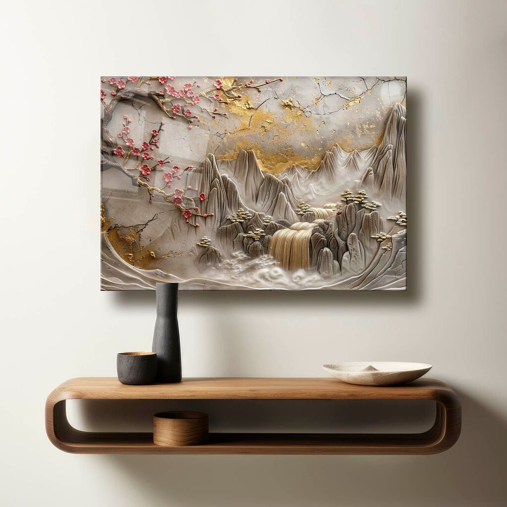 Wallxpert Dekorativna slika na kaljenom staklu Camtbl-064, 60 x 90 cm, Šareno