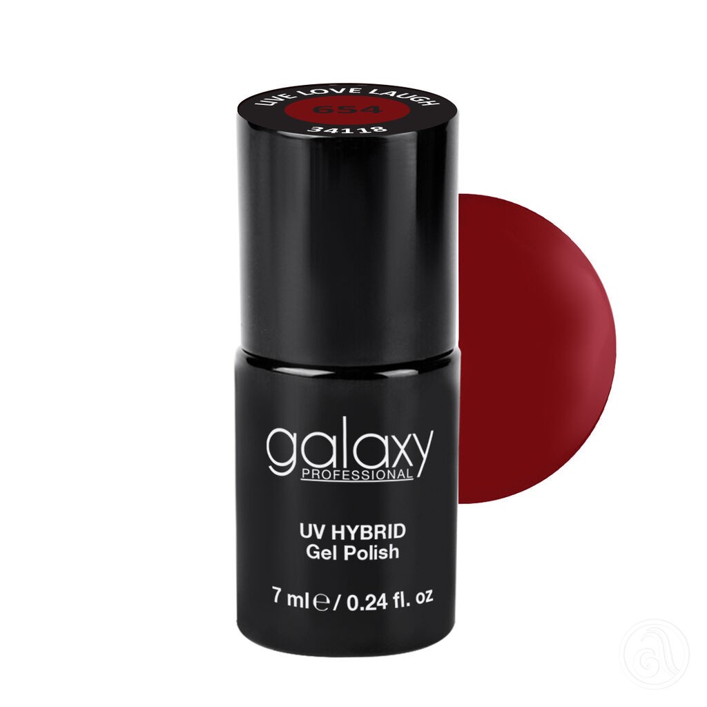 Galaxy Hybridni trajni lak, 7 ml, 654 Live Love Laugh