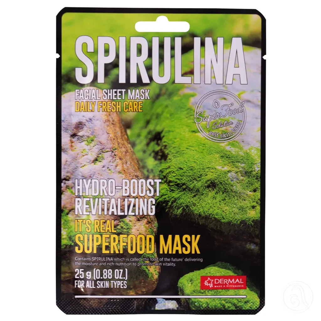 Dermal Sheet maska za lice Superfood, Spirulina