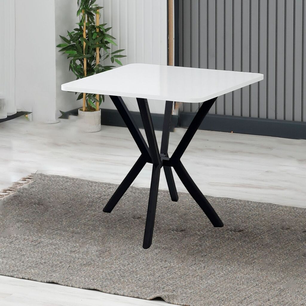 Hanah Home Trpezarijski sto Elma, 70 x 74 x 70 cm, Bijeli