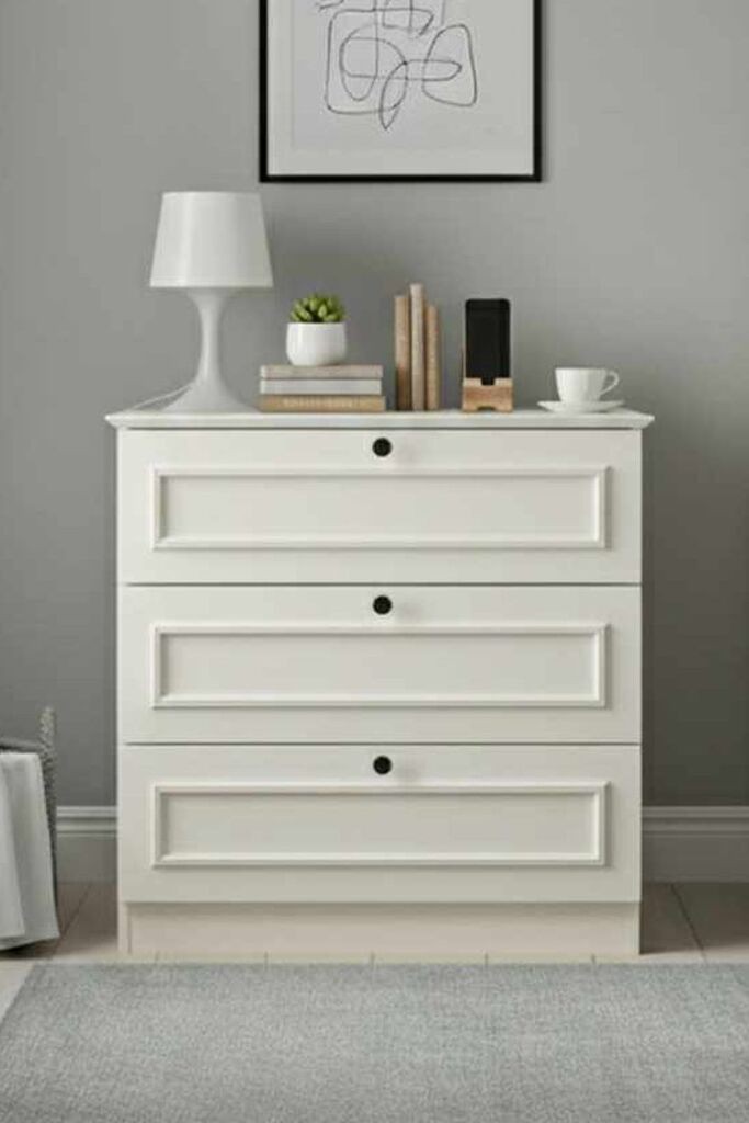 Hanah Home Komoda s ladicama Mira, 78 x 78 x 43 cm, Bijela