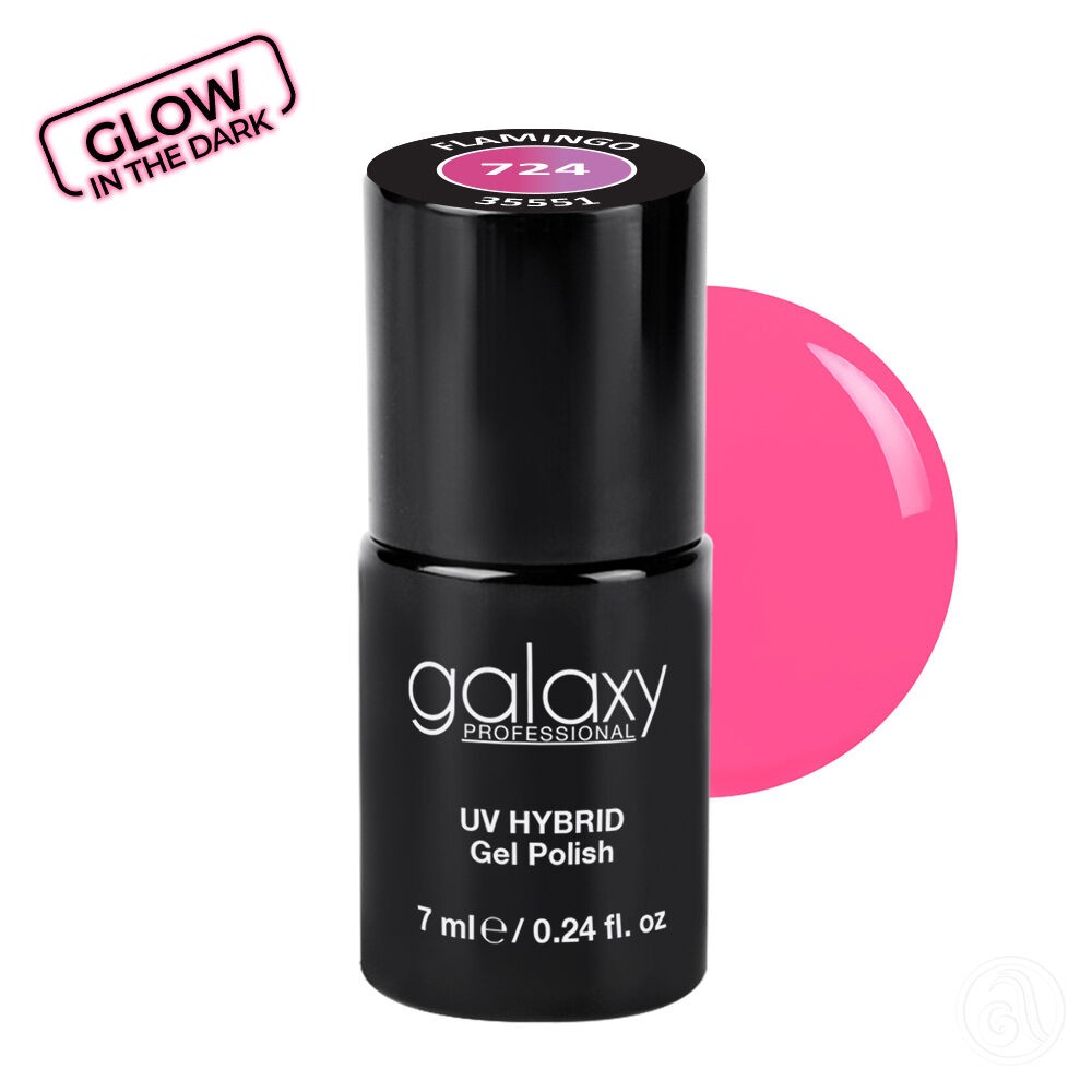 Galaxy Hybridni trajni lak, 7 ml, 724 Flamingo
