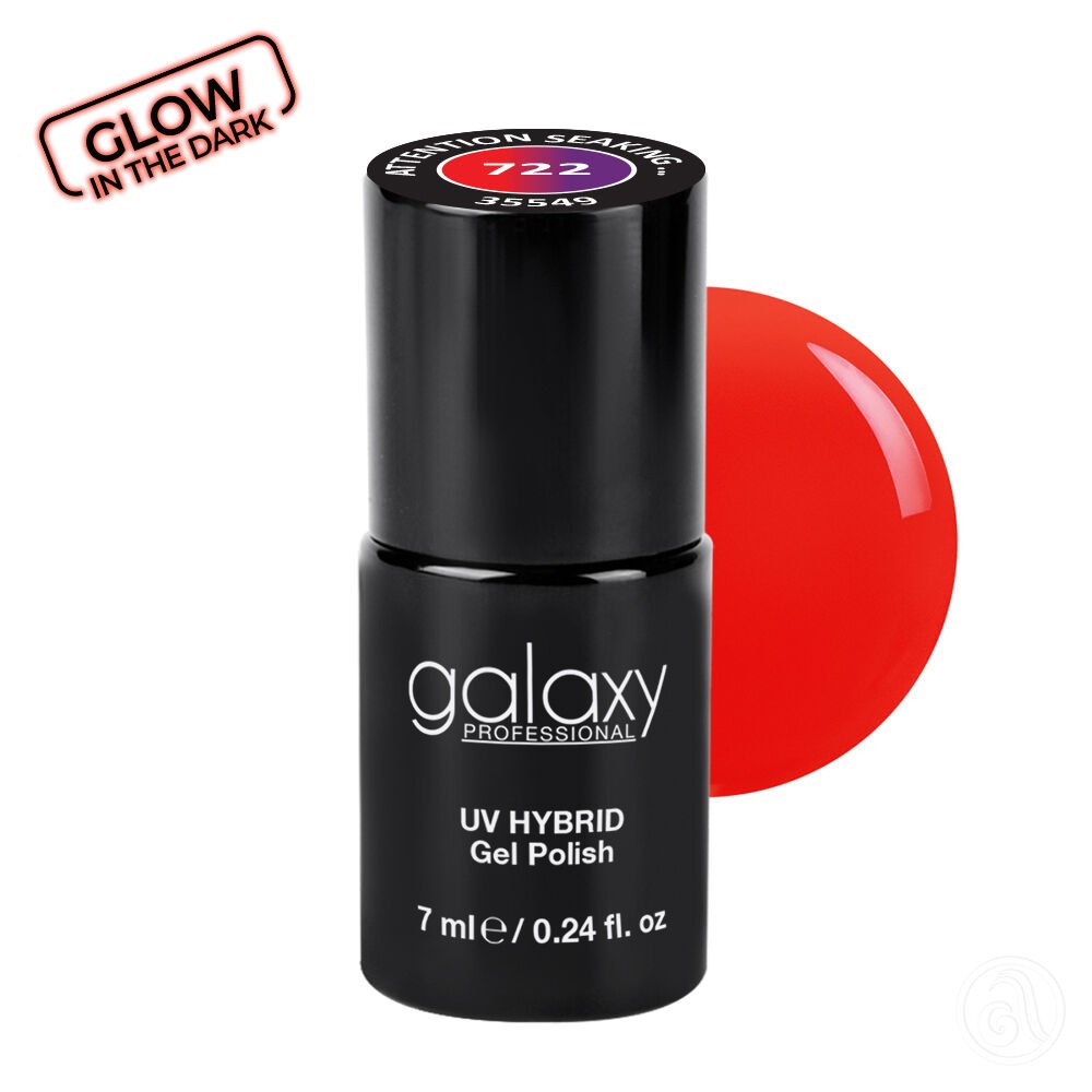 Galaxy Hybridni trajni lak, 7 ml, 722 Attention Seaking