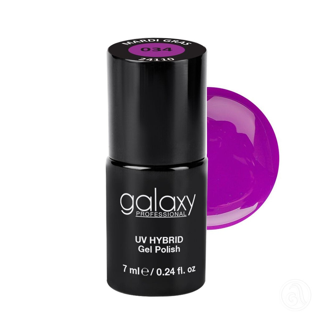 Galaxy Hybridni trajni lak, 7 ml, 034 Mardi Gras