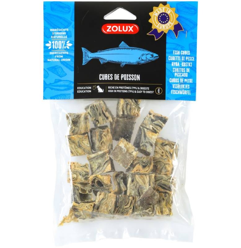 ZOLUX Poslastica za pse Riblje kockice, Bakalar, 100 g