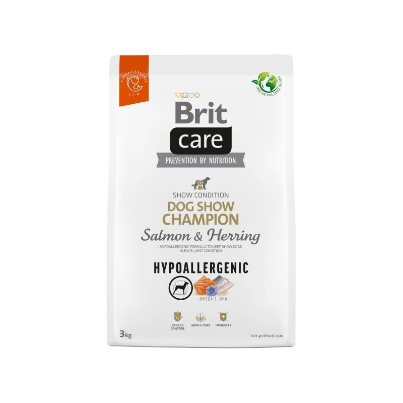 BRIT Suha hrana za pse Hypoallergenic Dog Show Champion, Losos i haringa, 3kg