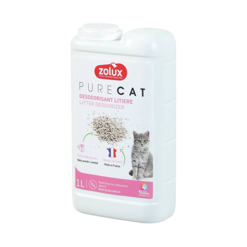 ZOLUX Dezodorans mačjeg pijeska Pure Cat, Baby puder, 1 l