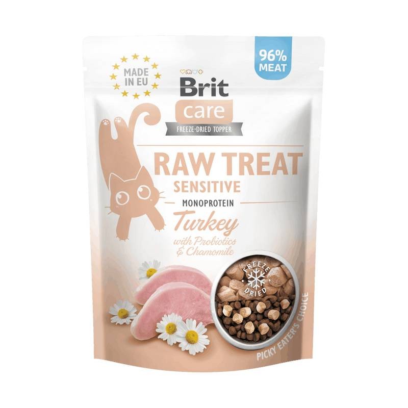 BRIT Poslastica za mačke Raw Treat Sensitive, Puretina, 40 g
