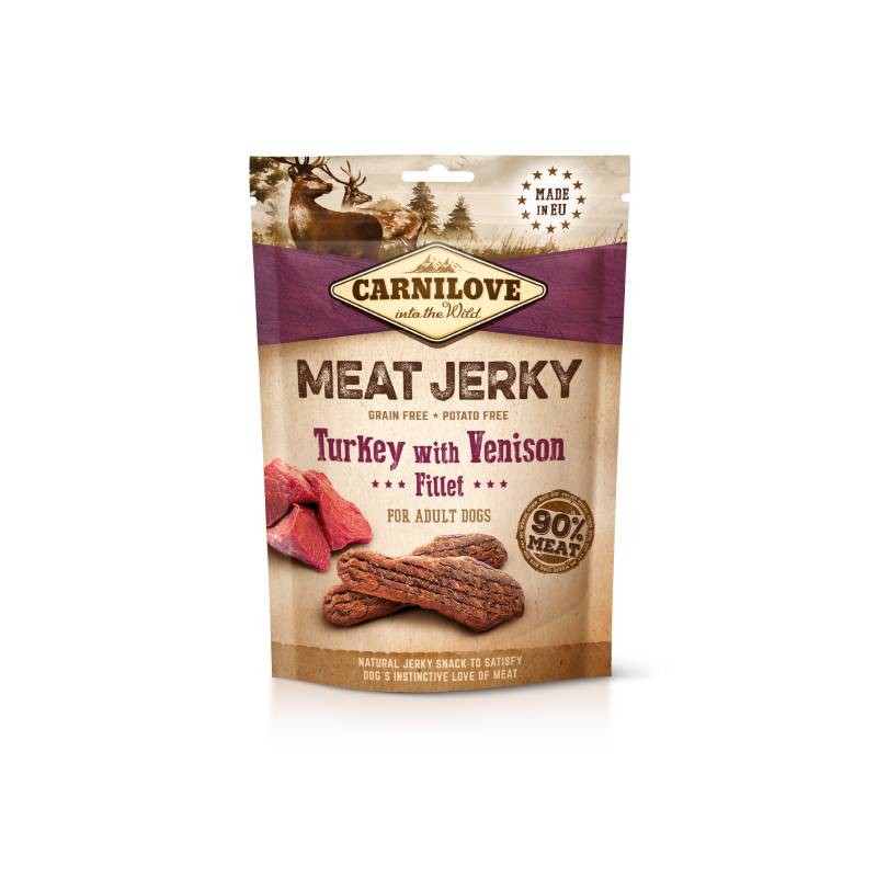 CARNILOVE Poslastica za pse, Puretna i srnetina, Grain-free, 100g