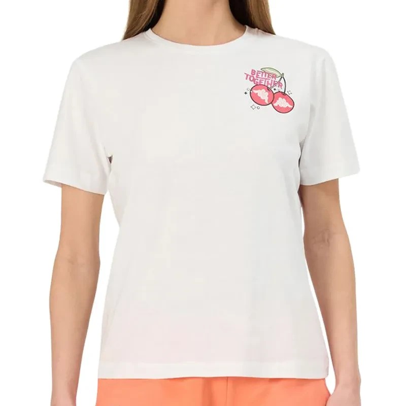 Ženska Kappa majica kratkih rukava s logom Gertu, bijela