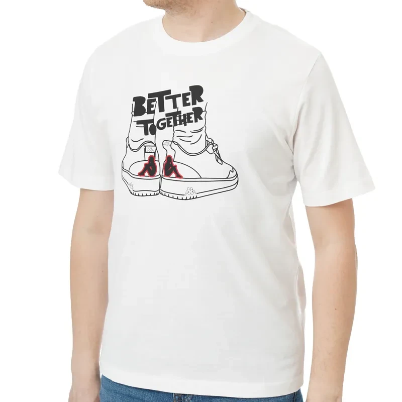 Muška majica Kappa s logom Glabu, bijela