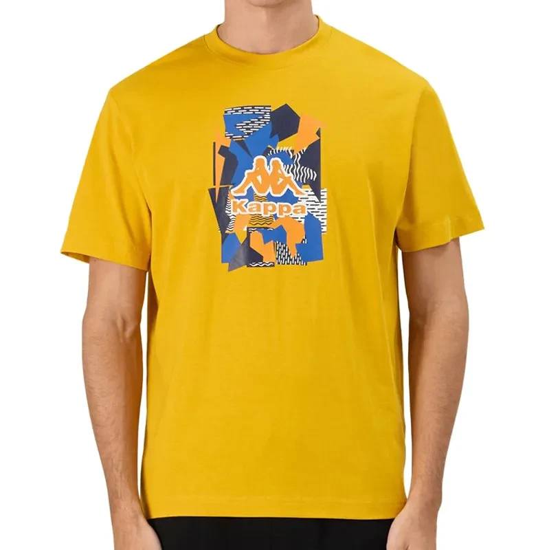 Muška majica s logom Kappa, žuta