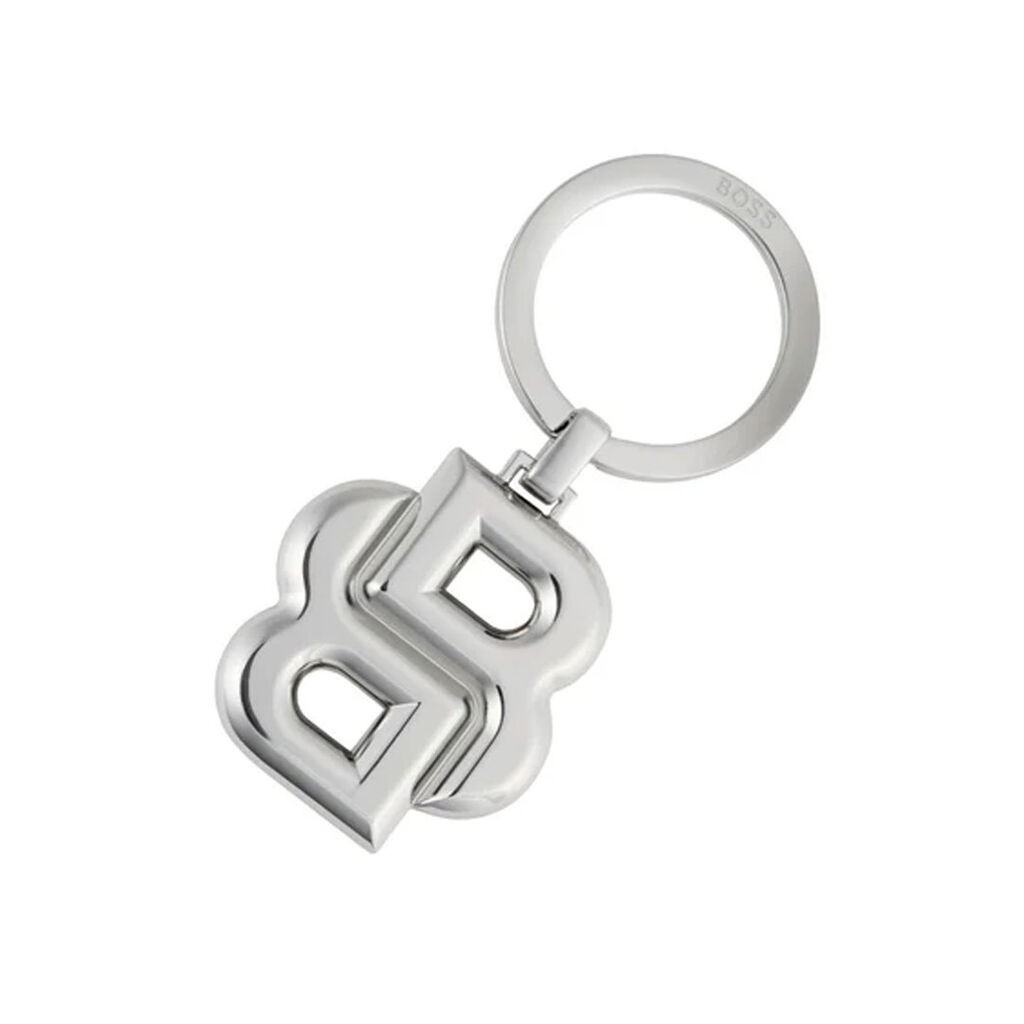 Hugo Boss Privjesak za ključeve Double B HAK567B, Srebrna boja