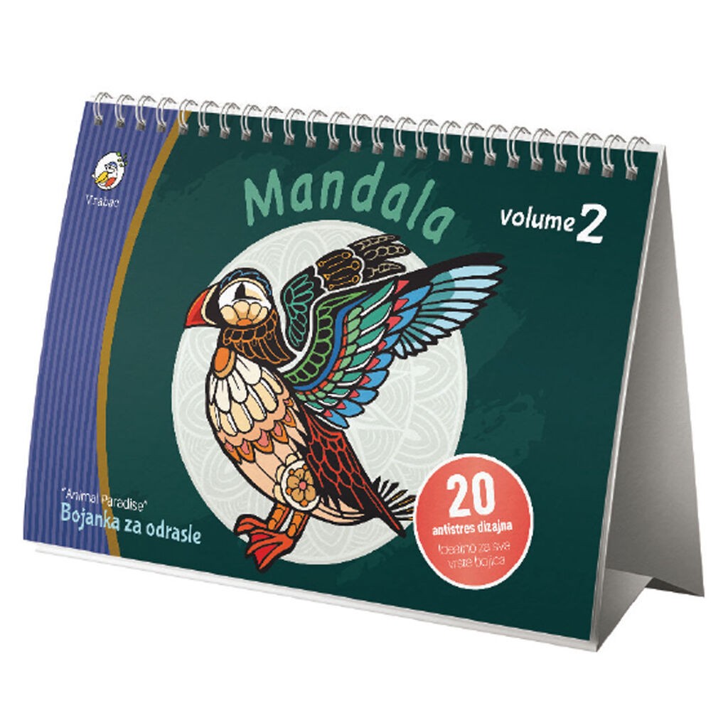 Vrabac Bojanka Tavolo, Animals Paradise vol.2, Mandala, Šarena