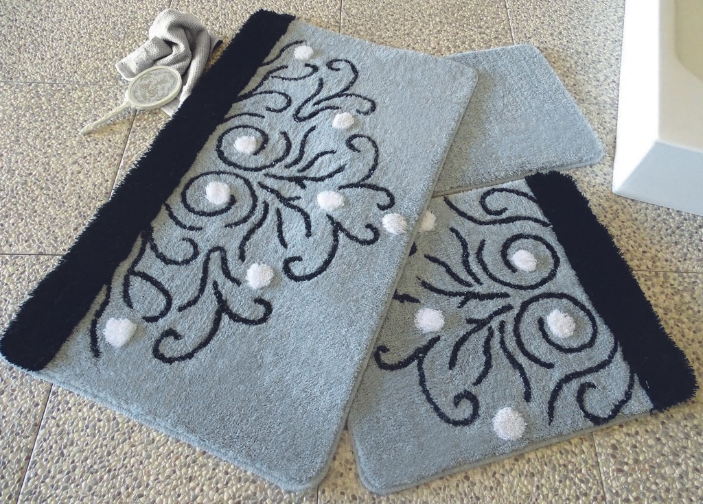 L'essentiel Maison Set akrilnih prostirki za kupatilo Yekta, siva