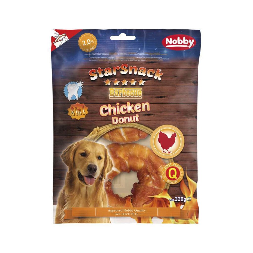 Nobby Poslastica za pse Starsnack Chicken Donut, 220g