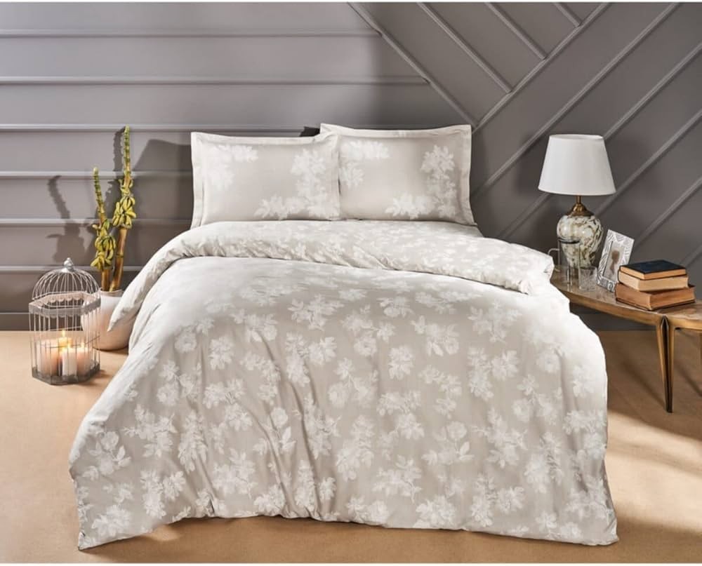 TAC Jednokrevetna posteljina Peggy, Sivo-bijela