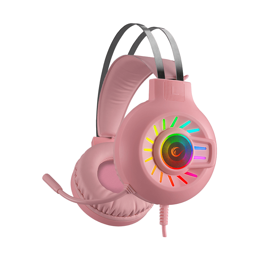 Rampage Gaming slušalice sa mikrofonom RM-K44 Zengibar, 7.1 Surround, RGB, Roze