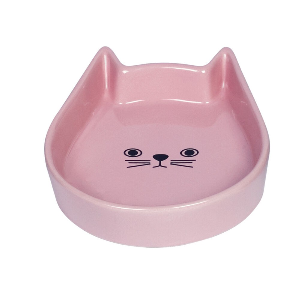 Nobby Posuda za hranu Kitty Face, 13x16x3cm, 200ml, Roze