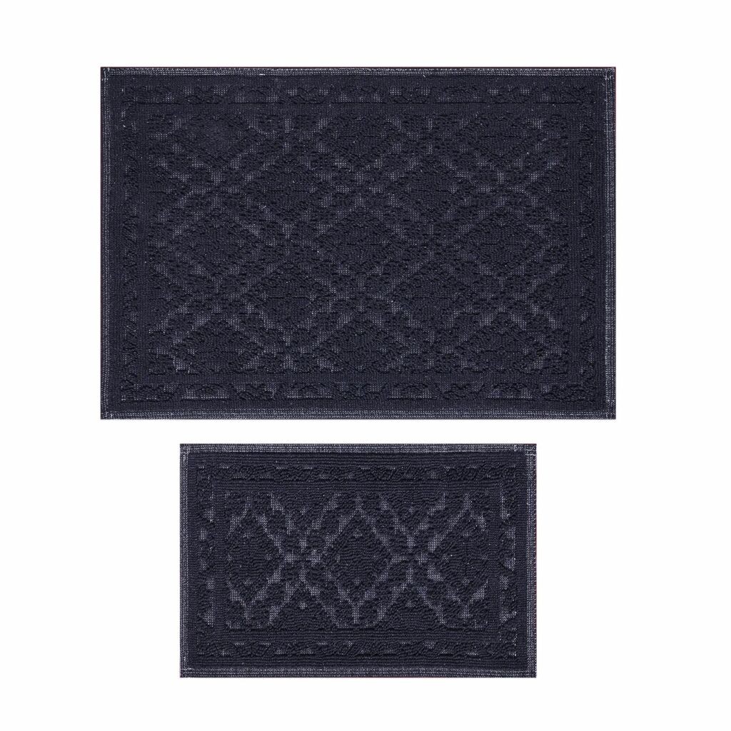 Karaca Set prostirki Home vilma, 60x90 cm - 40x60 cm, Crni