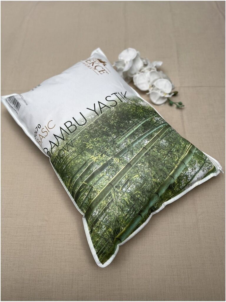 Milleryt Ipekce Jastuk Bambu Basic, 50x70, Bijelo-zeleni