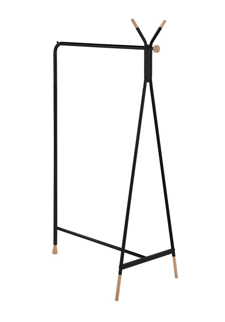 Milleryt Organizator odijeće Cricket, Čelična cijev+Drvo, Crni