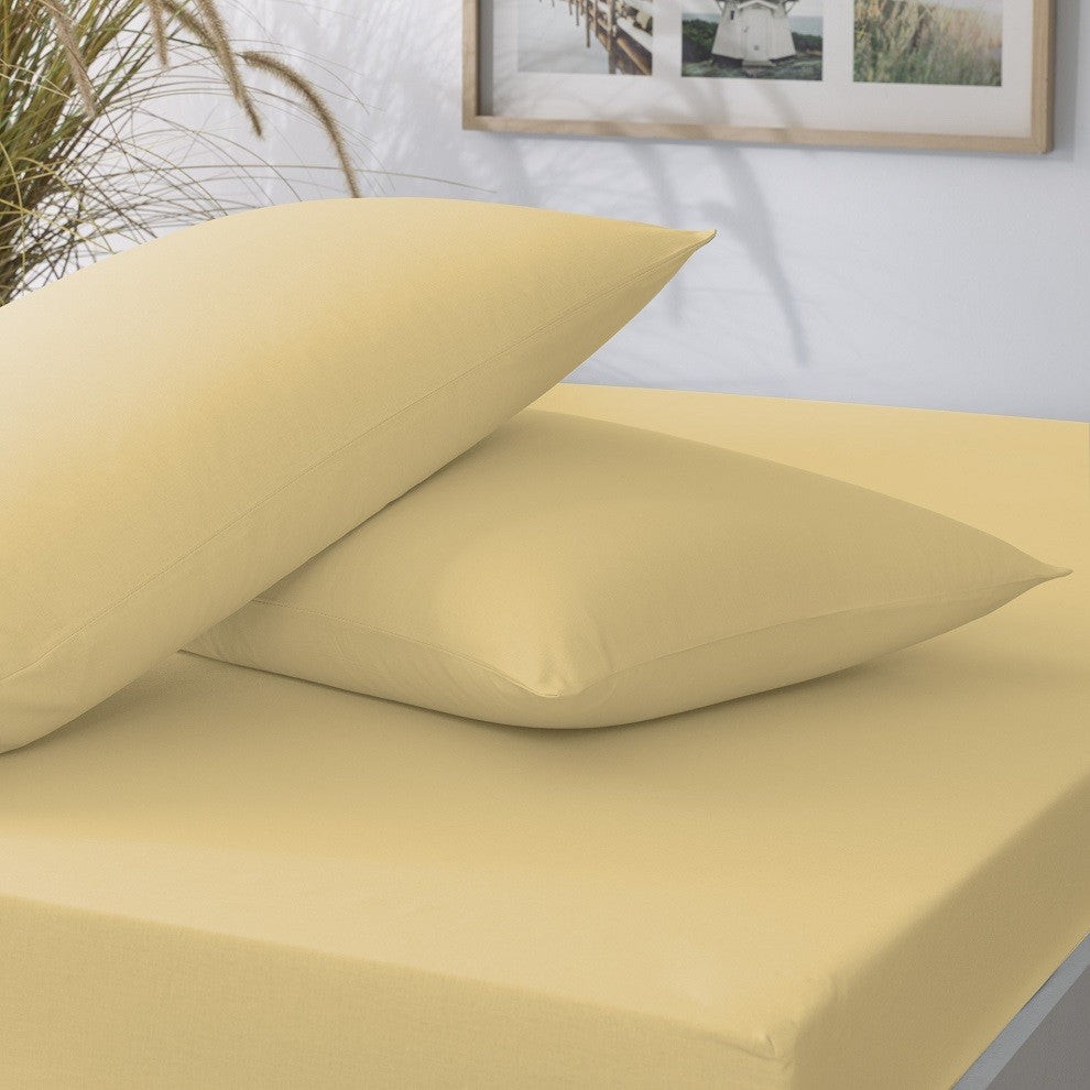 TAC Set čaršaf i dvije jastučnice Sari, 160x200+2x50x70, Žuta