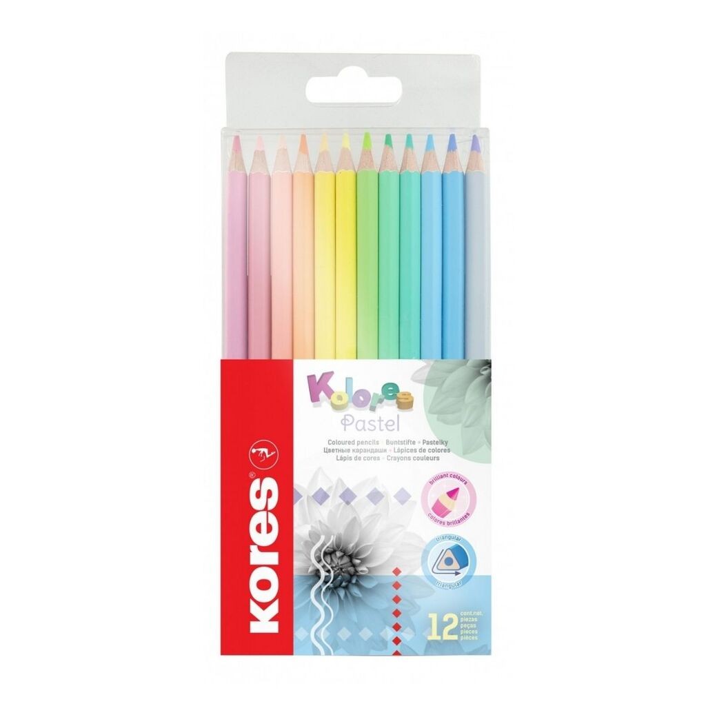 Kores Drvene bojice Pastel, 12 komada