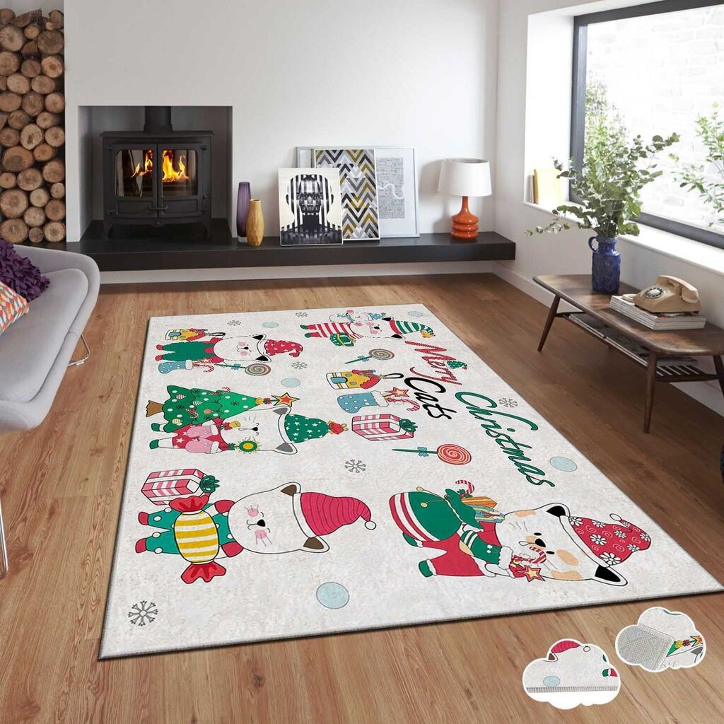 Conceptum Hypnose tepih s novogodišnjim motivima Asr-Crpt-40, Pravougaoni, 100 x 140 cm, Šareni