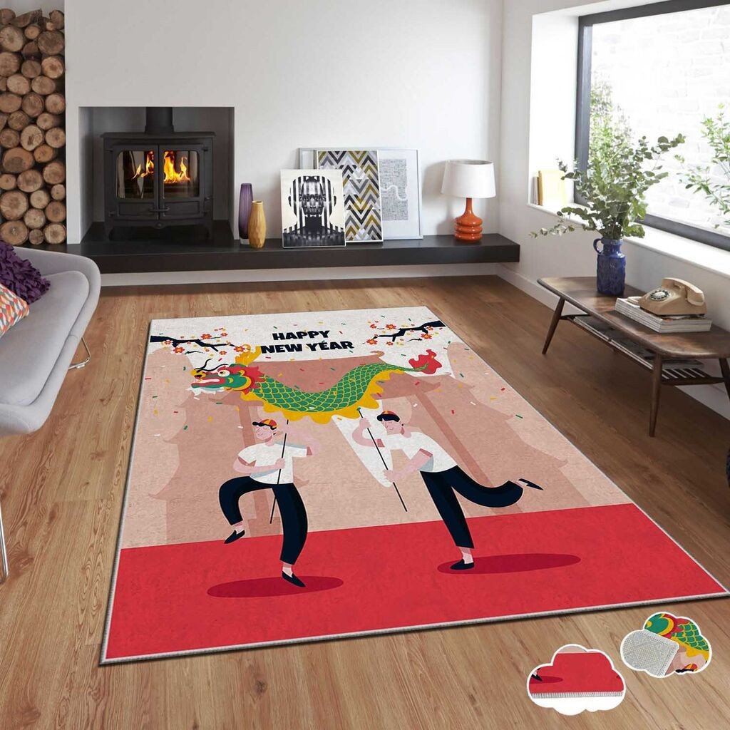 Conceptum Hypnose tepih s novogodišnjim motivima Asr-Crpt-81, Pravougaoni, 160 x 230 cm, Šareni