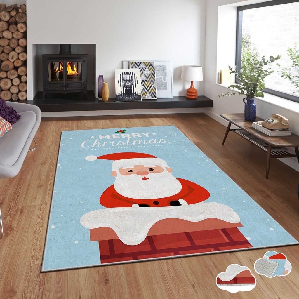 Conceptum Hypnose tepih s novogodišnjim motivima Asr-Crpt-84, Pravougaoni, 80 x 140 cm, Šareni