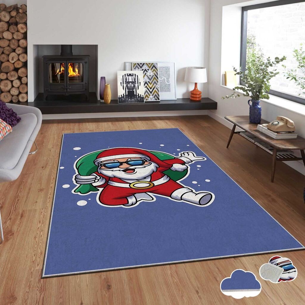 Conceptum Hypnose tepih s novogodišnjim motivima Asr-Crpt-48, Pravougaoni, 80 x 140 cm, Šareni