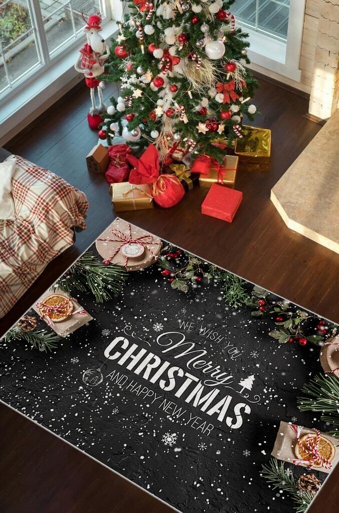 Conceptum Hypnose Tepih sa novogodišnjim motivima Chr_19, Pravougaoni, 100 x 140 cm, Šareni