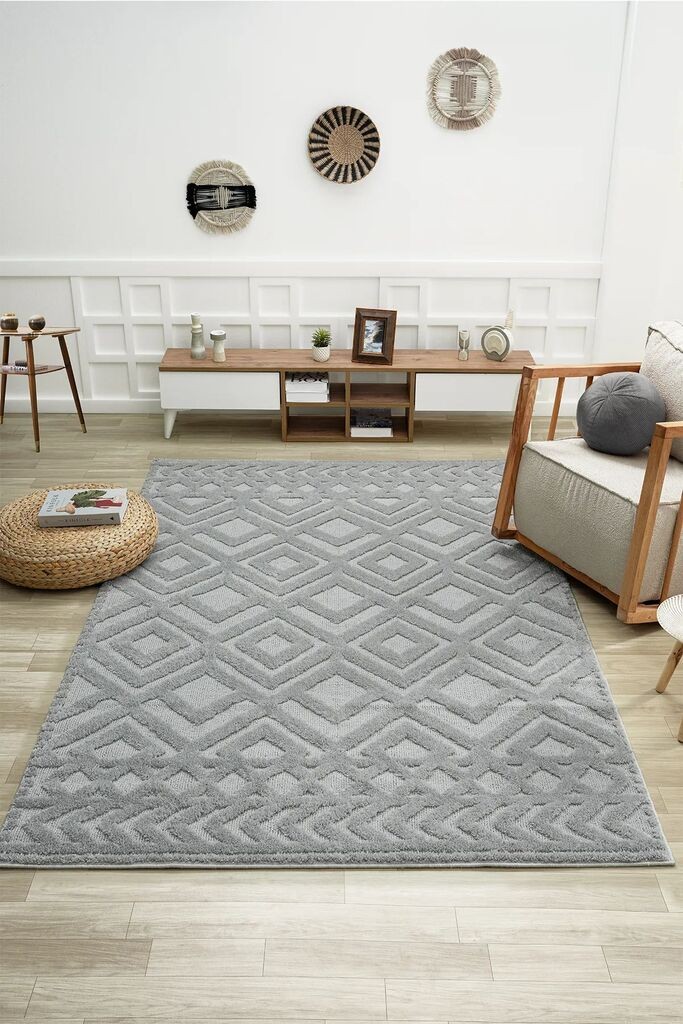 Conceptum Hypnose Tepih 830B, Pravougaoni, 100 x 150 cm, Sivi