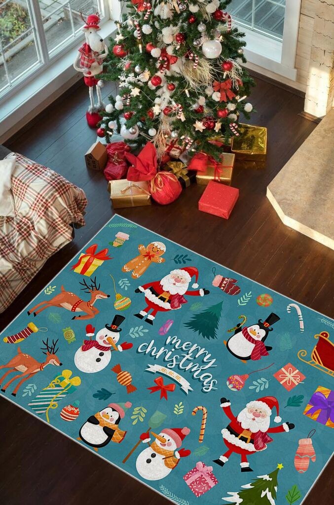 Conceptum Hypnose tepih s novogodišnjim motivima Chr_2, pravokutni, 80 x 140 cm, šareni